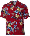 Red Hawaiian Aloha Shirt Okalani - ShakaTime