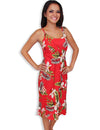 Red Hawaiian Dress Hanapepe Slip Design Red Two Palms