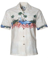 Ride to Paradise Chest Border Hawaiian Shirt Cream KY