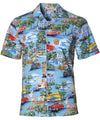 Route 66 to the Beach Shirt Light Blue Aloha Republic