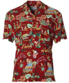 Santa Surf Shack Christmas Shirt Red