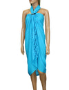 Sarong Pareo Cover up in Solid Colors Blue