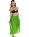 Sarong Pareo Cover up in Solid Colors Green