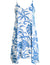 Short Hawaiian Dress Makena with Scarf Hem Ocean Blue RJC