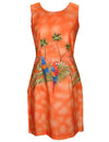 Amazon Parrots Short Hawaiian Dress Orange KY