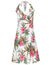 Short Halter Dress Plumeria Rain White Royal Creations