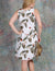 Short Hawaiian Dress Hanapepe Orchids White