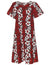 Red Short Muumuu Hawaiian Dress Hibiscus Leis Red KY