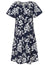 Short Hawaiian Muumuu Dress Island Hibiscus Navy KY