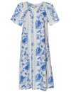 Haku Laape Short Hawaiian Muumuu Dress White KY