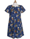 Short Muumuu Dress Sunny Pineapples Navy KY