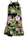 Nalani Hawaiian Sundress with Ruffle Hem Black RJC