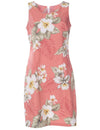 Short Sheath Tank Dress Hibiscus Trend Coral Two Palms