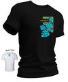 Side Monstera Panel ShakaTime T-Shirt Black Shaka Time Hawaii