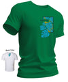 Side Monstera Panel ShakaTime T-Shirt Green Shaka Time Hawaii