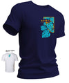 Side Monstera Panel ShakaTime T-Shirt Navy Shaka Time Hawaii