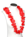 Silk Party Flower Lei Red Red