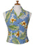 Sleeveless Blue Women's Blouse Tuberose Flowers Blue Two Palms