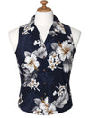 Sleeveless Hawaiian Shirt Lanai Navy Pacific Legend