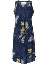 Sleeveless Hawaiian Dress Bamboo Paradise Navy Paradise Found