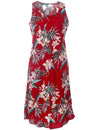 Sleeveless Hawaiian Dress Orchid Ginger Red Paradise Found