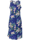 Sleeveless Hawaiian Dress Orchid Ginger Royal Paradise Found