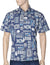 Slim Fit Hawaiian Shirt Kapena Blue KY