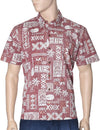 Slim Fit Hawaiian Shirt Kapena Red KY