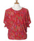 Colorado Dolman Sleeve Slit Hawaiian Blouse Top Red Mae Young Designs