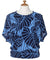 MONSTERA Dolman Sleeve Slit Blouse Top Navy Mae Young Designs