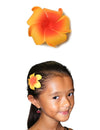 Small Single Orange Flower Plumeria Hair Clip Orange