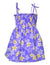 Smock Tube Top Flower Dress for Girls Plumeria Purple KY