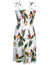 Smocked Hawaiian Dress Birds of Paradise White RJC