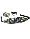 Special Cummerbunds with Bow Tie Aloha Tropical Mardi Gras Black