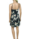 Star Orchids Spaghetti Strap Hawaiian Dress in Black