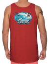 Sun-Sand-Surf Hawaiian Tank-Top Tee Red Shaka Time Hawaii