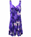 Short Sundress Hawaiian Midnight Orchid Purple