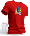 Hawaii Sunrise Surfboard Shaka Time T-Shirt Red Shaka Time Hawaii