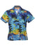 Sunset Luau Fitted Hawaiian Shirt for Women Ocean Blue Royal Creations