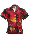 Sunset Luau Fitted Hawaiian Shirt for Women - ShakaTime