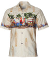 Surfer Oasis Woody Stop Hawaiian Shirt Khaki Royal Creations