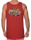 Surfers Woody Car Hawaiian Tank Top Red Shaka Time Hawaii