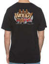 Surfers Woody Station Wagon Car T-Shirt Design Black