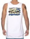 Tank Top Hawaiian Islands Map White Shaka Time Hawaii