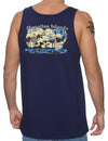 Tank Top Hawaiian Islands Map Navy Shaka Time Hawaii