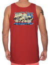 Tank Top Hawaiian Islands Map Red Shaka Time Hawaii