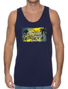 Tank Top Tropical Paradise Hawaii Navy