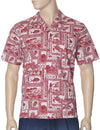 Tapa Hook Aloha Shirt Red Royal Creations