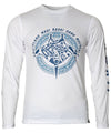 Tapa Manta Ray Long Sleeves Dri-Fit Tee | White