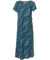 Maxi Long Dress Signature Lei with Sleeves Teal Mae Young Designs